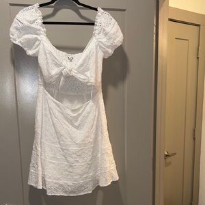 Gianni Bini White Eyelet Mini Dress